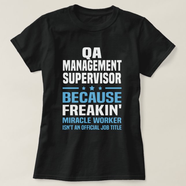 QA Management Supervisor T-Shirt (Design vorne)