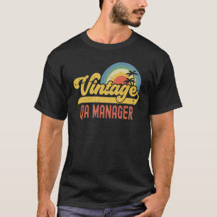 QA Manager Vintag Sunset Professional Retro Job Ti T-Shirt