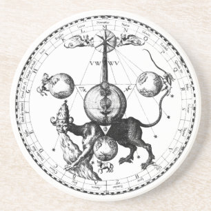 Qabalah Mandala Sandstein Untersetzer