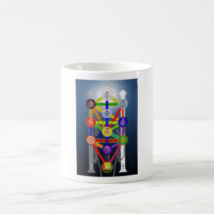 Qabalistischer Baum Diagramm des Lebens Kabbalah Kaffeetasse