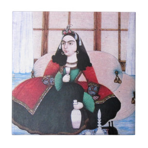 Qadscharen-Malerei Fliese