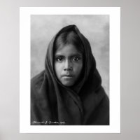 Qahatika Girl von Edward S. Curtis 16 x 20