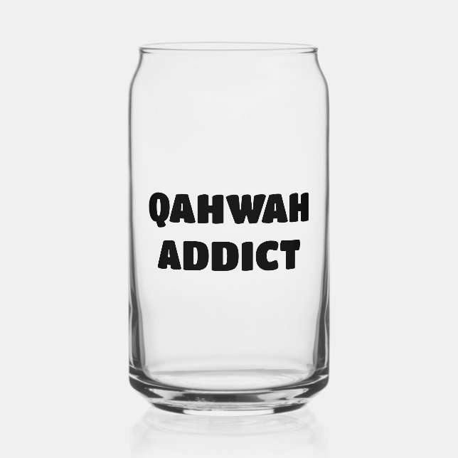 Qahwah Addict Funny Arabisch Dosenglas (Vorderseite)