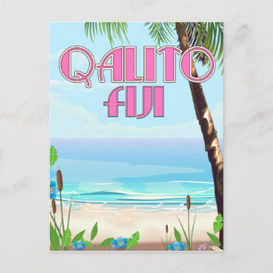 Qalito Fidschi-Reiseposter Postkarte