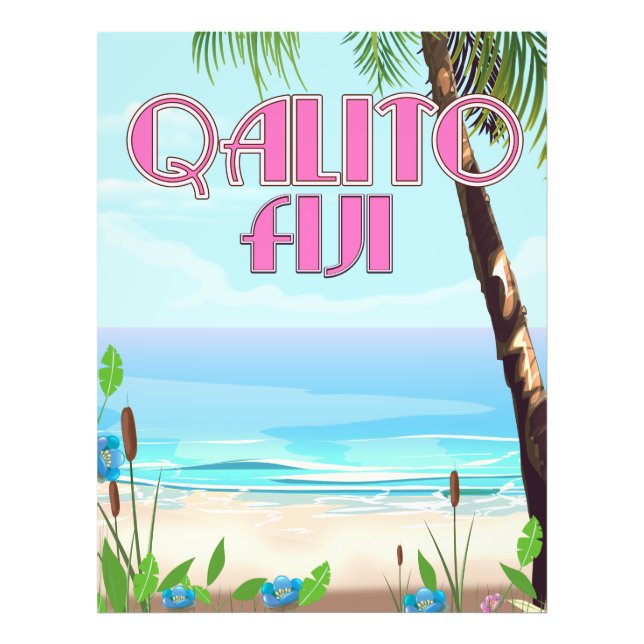Qalito Fiji Reiseplakat Fotodruck (Vorne)