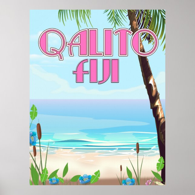 Qalito Fiji Reiseplakat Poster (Vorne)