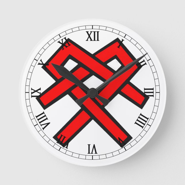 QARNNS Clock Runde Wanduhr (Vorderseite)