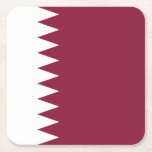 Qatar Flag Rechteckiger Pappuntersetzer<br><div class="desc">Patriotic flag of Qatar.</div>