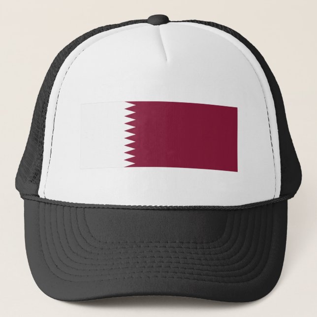 Qatar Flag Truckerkappe (Vorderseite)