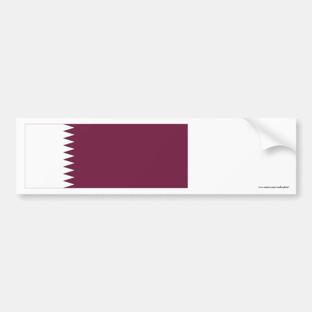 Qatar-Flagge Autoaufkleber (Vorne)