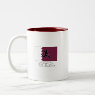 Qatar Football Football National Team Zweifarbige Tasse