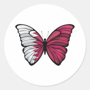 Qatar Hypolimnas Butterfly Classic Round Sti Runder Aufkleber