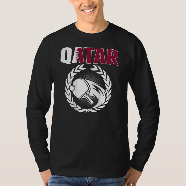 Qatar Ping Pong  Proud Qatari Table Tennis Support T-Shirt (Vorderseite)