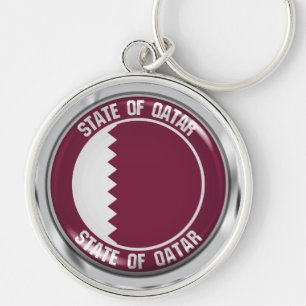 Qatar Round Emblem Schlüsselanhänger