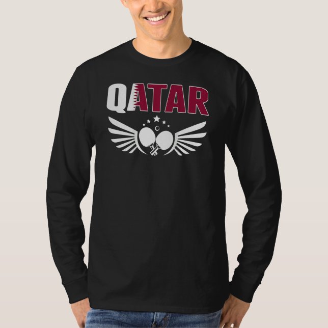 Qatar Table Tennis   Support Qatari Ping Pong Team T-Shirt (Vorderseite)