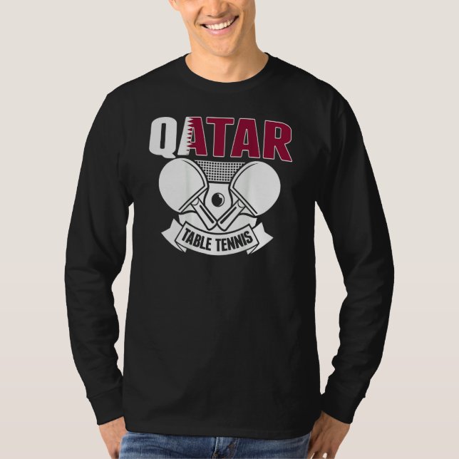 Qatar Table Tennis   Support Qatari Ping Pong Team T-Shirt (Vorderseite)