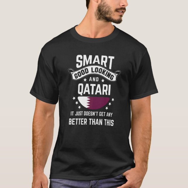 Qatari Flag Native Pride Qatar Qatari Roots T-Shirt (Vorderseite)