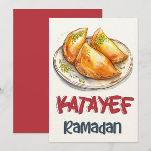 Qatayef Ramadan Feine Konditorei, reichhaltige F Einladung