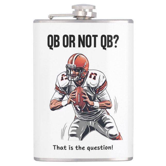 QB oder nicht QB? Flachmann (Vorderseite)