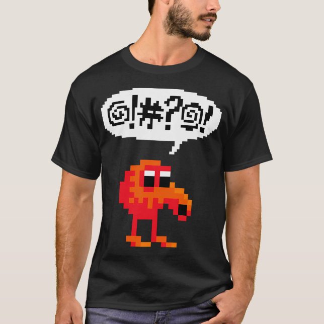 Qbert Cursing After Failure. T-Shirt (Vorderseite)