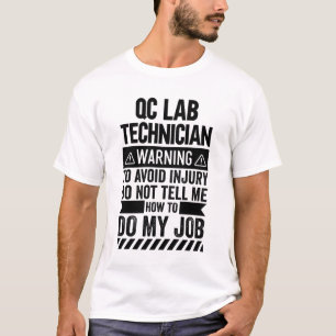 QC Labrador Technician Warnung T-Shirt