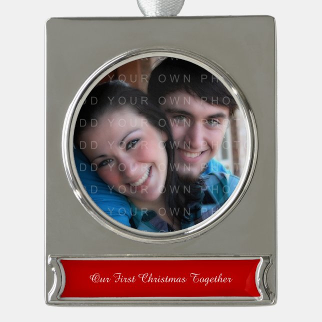 QC-Vorlage für Bannerornamente Banner-Ornament Silber (Vorderseite)