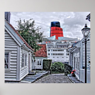 QE2 in Stavanger Poster