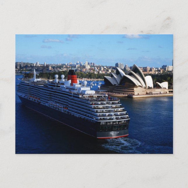 QE2 in Sydney Australien Postkarte (Vorderseite)