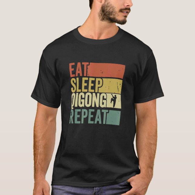 Qi Gong Bekleidung für Tai Chi Übungen mit Chigon T-Shirt (Vorderseite)