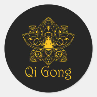Qi Gong Kleidung Für Tai Chi Übungen Mit Chigon Runder Aufkleber