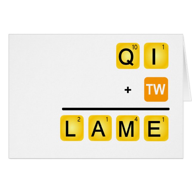 QI ist LAHM! (Vorderseite (Horizontal))