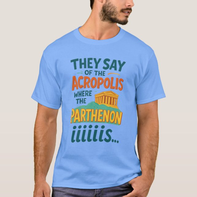 QI Parthenon-Shirt T-Shirt (Vorderseite)