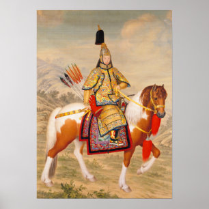 Qianlong Kaiser in der zeremoniellen Rüstung zu Poster