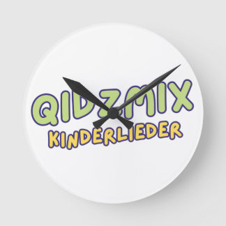 QidzMix Logo Runde Wanduhr