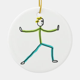 Qigong Stickman Keramik Ornament