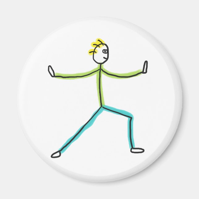 Qigong Stickman Magnet (Vorne)