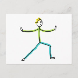 Qigong Stickman Postkarte