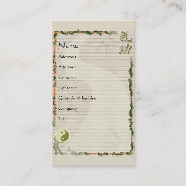 QiGong Visitenkarte (Vorderseite)