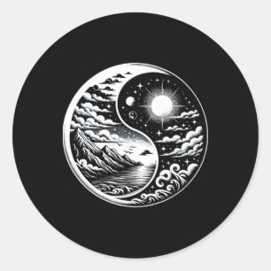 Qigong Yin Yang Kampfsportarten Tai Chi Yoga Medit Runder Aufkleber