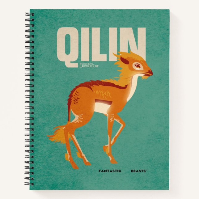 Qilin Vintage Graphic Notizbuch (Vorderseite)