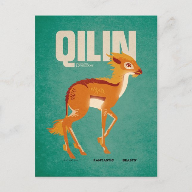 Qilin Vintage Graphic Postkarte (Vorderseite)