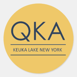 QKA Keuka Lake New York Runder Aufkleber