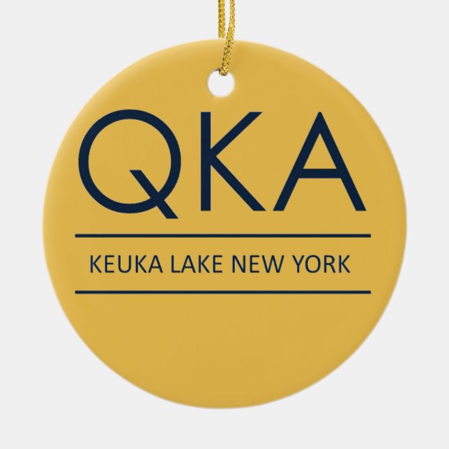 QKA Keuka See New York Keramikornament (Vorne)