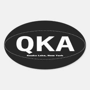 QKA Keuka See-Oval-Autoaufkleber Ovaler Aufkleber