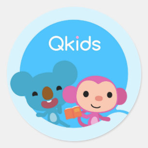 Qkids-Aufkleber Runder Aufkleber