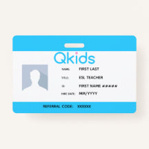 QKids ESL Lehrer ID