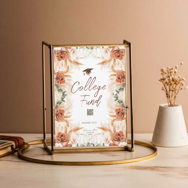 QR Abschluss Uni Fund Card (Make fundraising simple and stylish with our custom QR College Fund Card.)