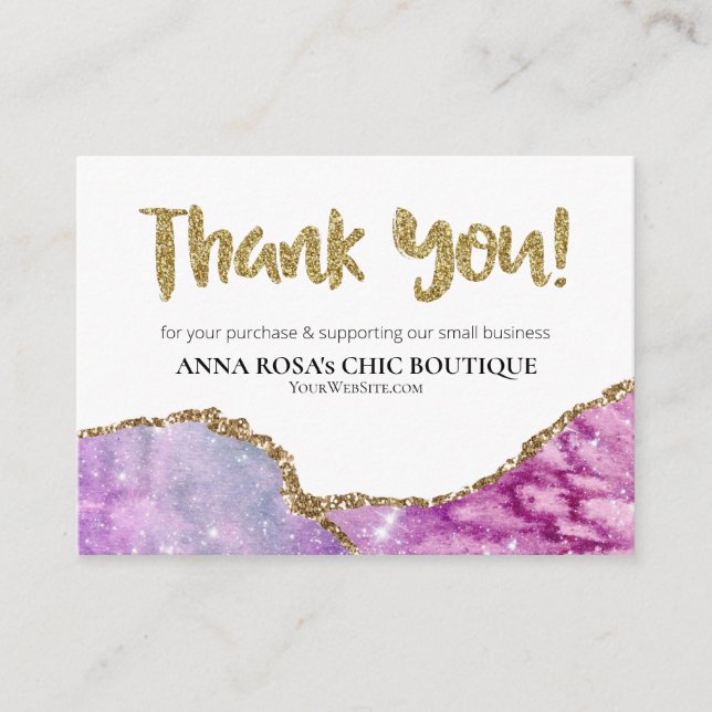 *~* QR AGATE Galaxy DANK IHNEN LOGO Review AP8 Begleitkarte (Vorderseite)