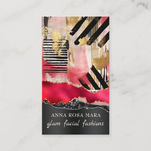 *~* QR AP5 Glam Punk Luxe 2 Fashion Bold Beauty  Visitenkarte (Vorderseite)