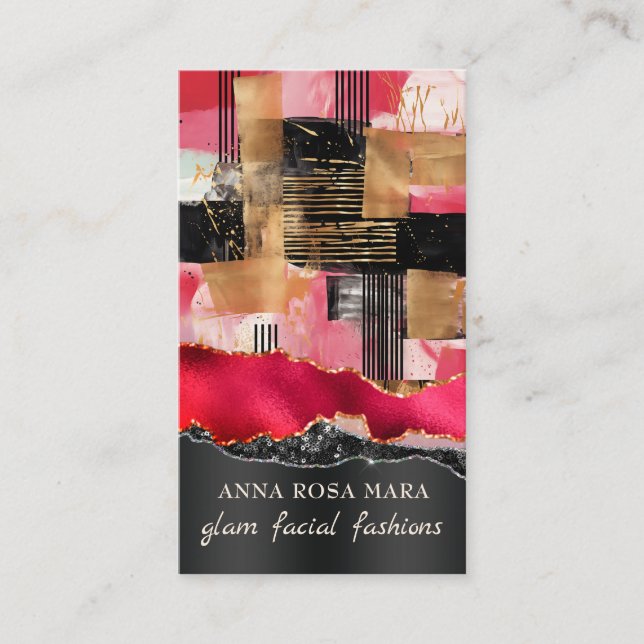 *~* QR AP5 Glam Punk Luxe 5  Fashion Bold Beauty  Visitenkarte (Vorderseite)